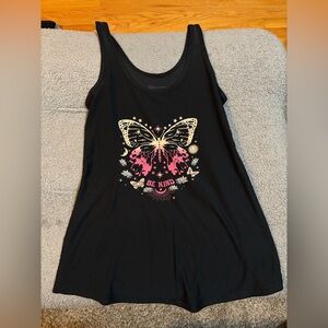 No Boundaries Black Butterfly Tank Top